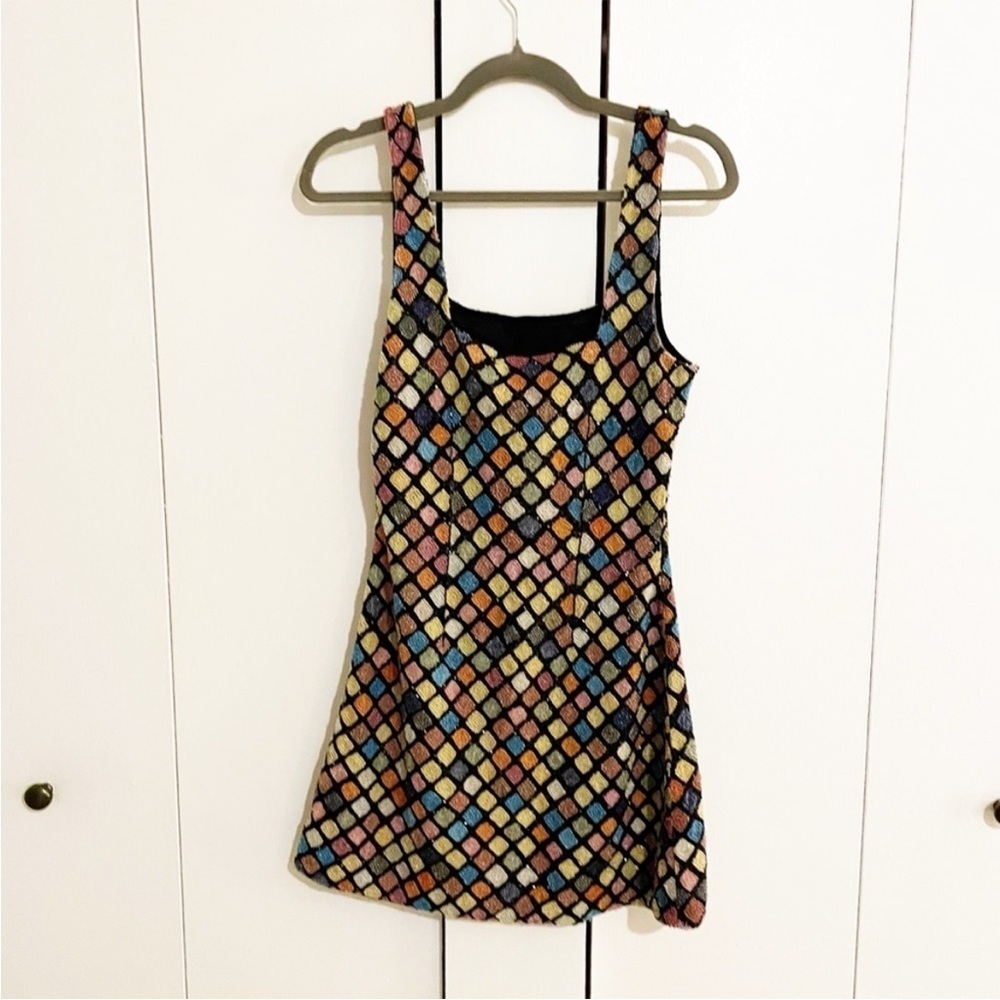 New Staud Le Sable Rainbow Beaded Embellishment Dress - Picture 6 of 10